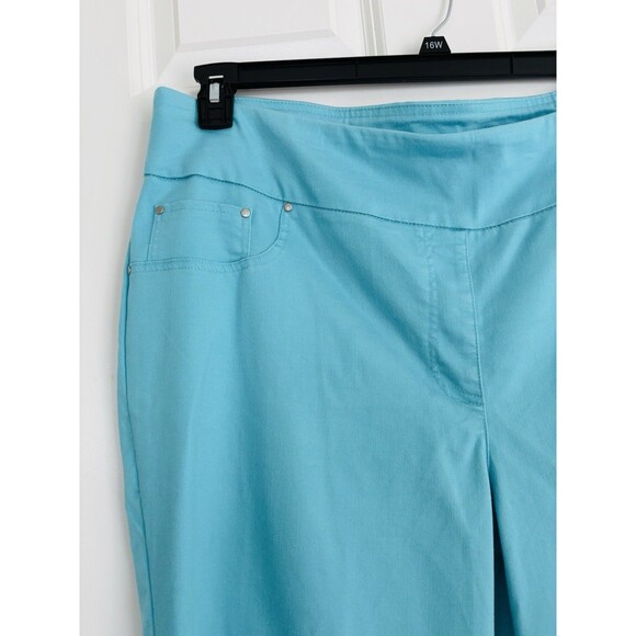 RUBY RD. WOMENS PANTS CAPRI SPRING OASIS SIZE 20W ELASTIC WAISTBAND PULLON DEMIN - Picture 5 of 10